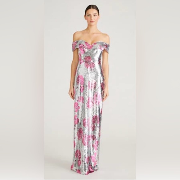 Dresses & Skirts - ML Monique Lhuillier Sequined Off The Shoulder Evening Dress